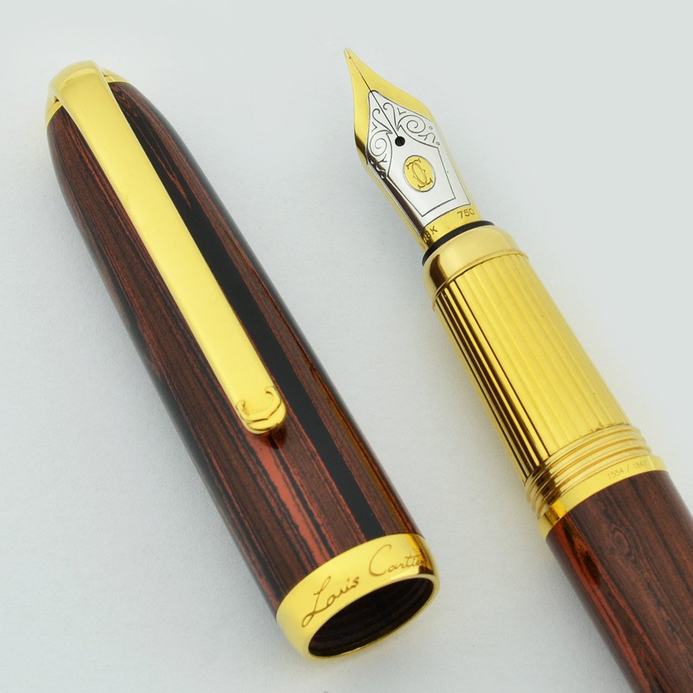 Cartier Louis Dandy Fountain Pen Limited Edition - Red Black